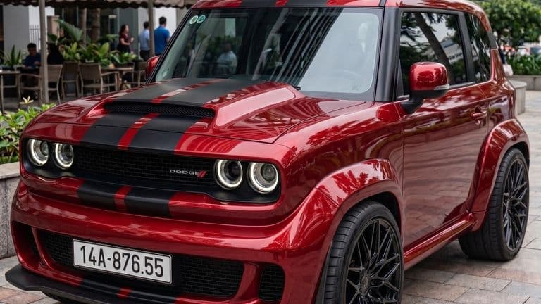 Ý tưởng : VinFast VF3 độ theo phong cách Dodge Challenger 