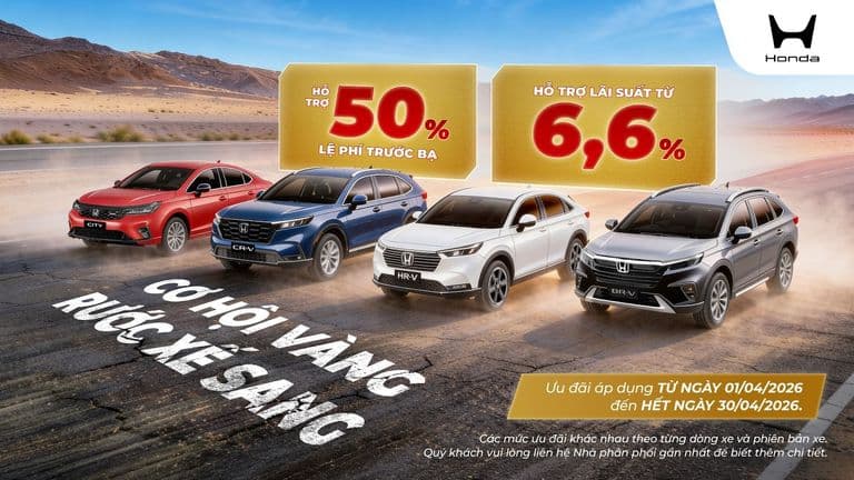 Chương trình khuyến mại các dòng xe ô tô Honda tháng 3 2026