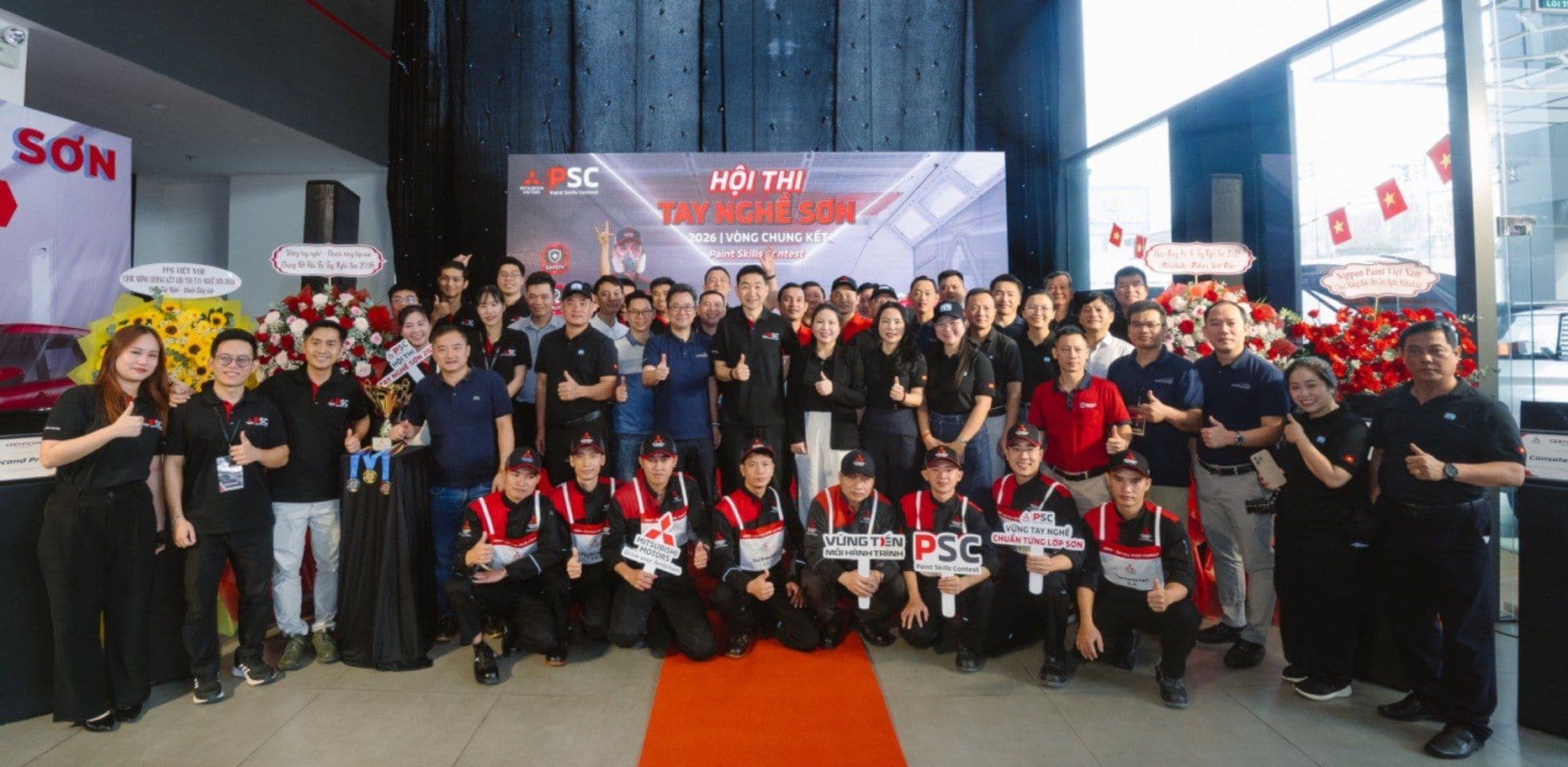 PPG đồng hành cùng Mitsubishi Motors Việt Nam tại Hội thi Tay nghề Sơn 2026 với vai trò giám khảo và cố vấn chuyên môn.