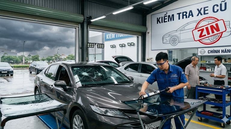 Thay kính lái có khiến xe mất zin và rớt giá?
