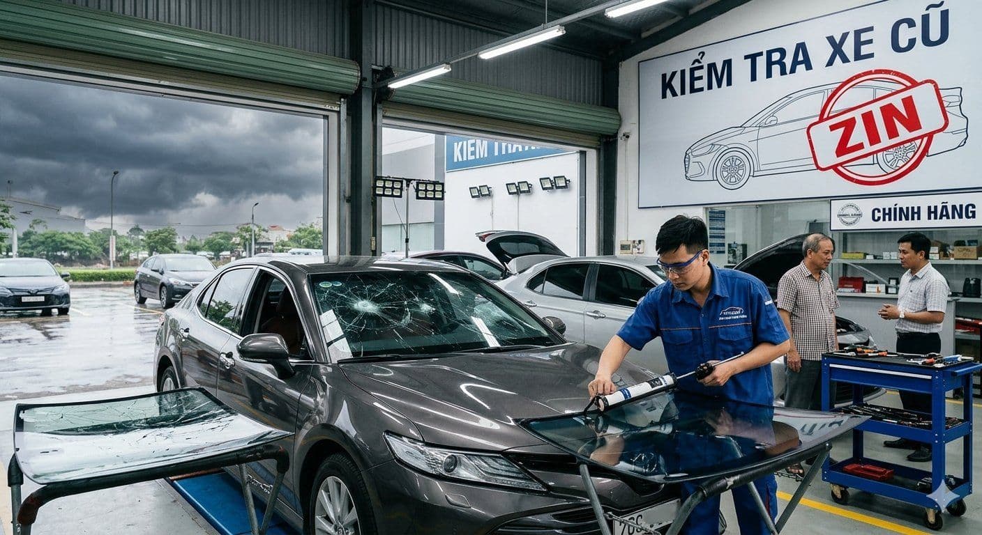 Thay kính lái có khiến xe mất zin và rớt giá?